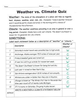 Just 5 questions: Weather vs. climate.